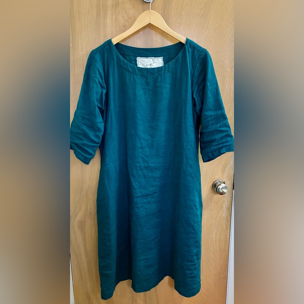 notPERFECTLINEN emerald January tunic